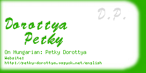 dorottya petky business card